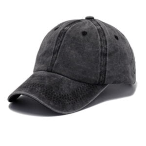 Juoda vaikiška beisbolo kepuraitė iš 100% medvilnės