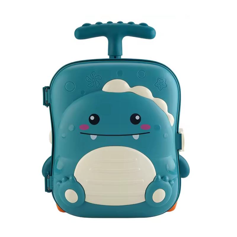 Vaikiškas smėlio žaislas lagaminas DINO mėlynas