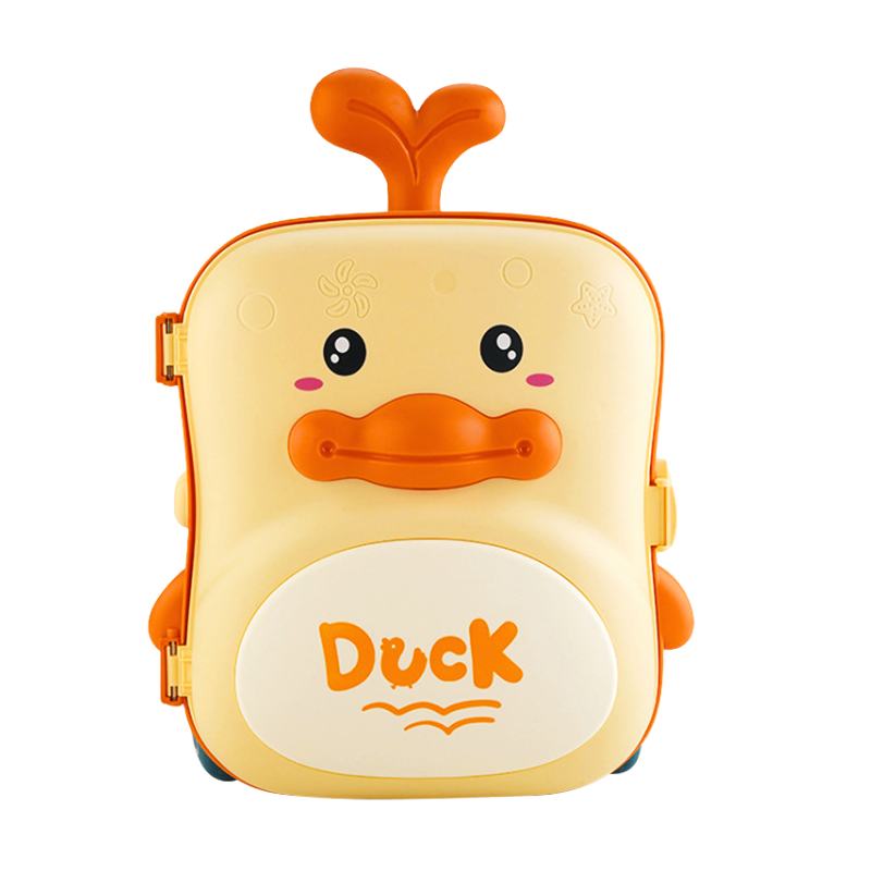 Vaikiškas smėlio žaislas lagaminas DUCK geltonas