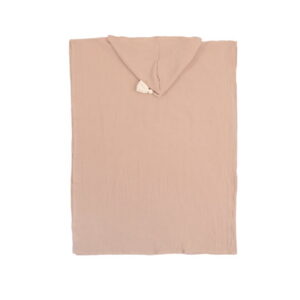 Vaikiškas kreminis muslino pončas iš 100% medvilnės