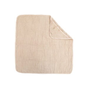 Vaikiškas kreminis muslino rankšluostis iš 100% medvilnės