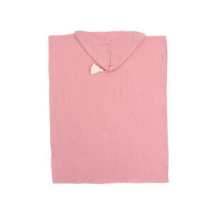 Vaikiškas rausvas muslino pončas iš 100% medvilnės