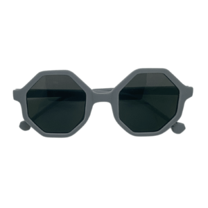 Vaikiški akiniai nuo saulės CLOUD lęšiai Vaikiški UV400 apsaugos akiniai nuo saulės su tamsiai pilkais aštuonkampiais rėmeliais