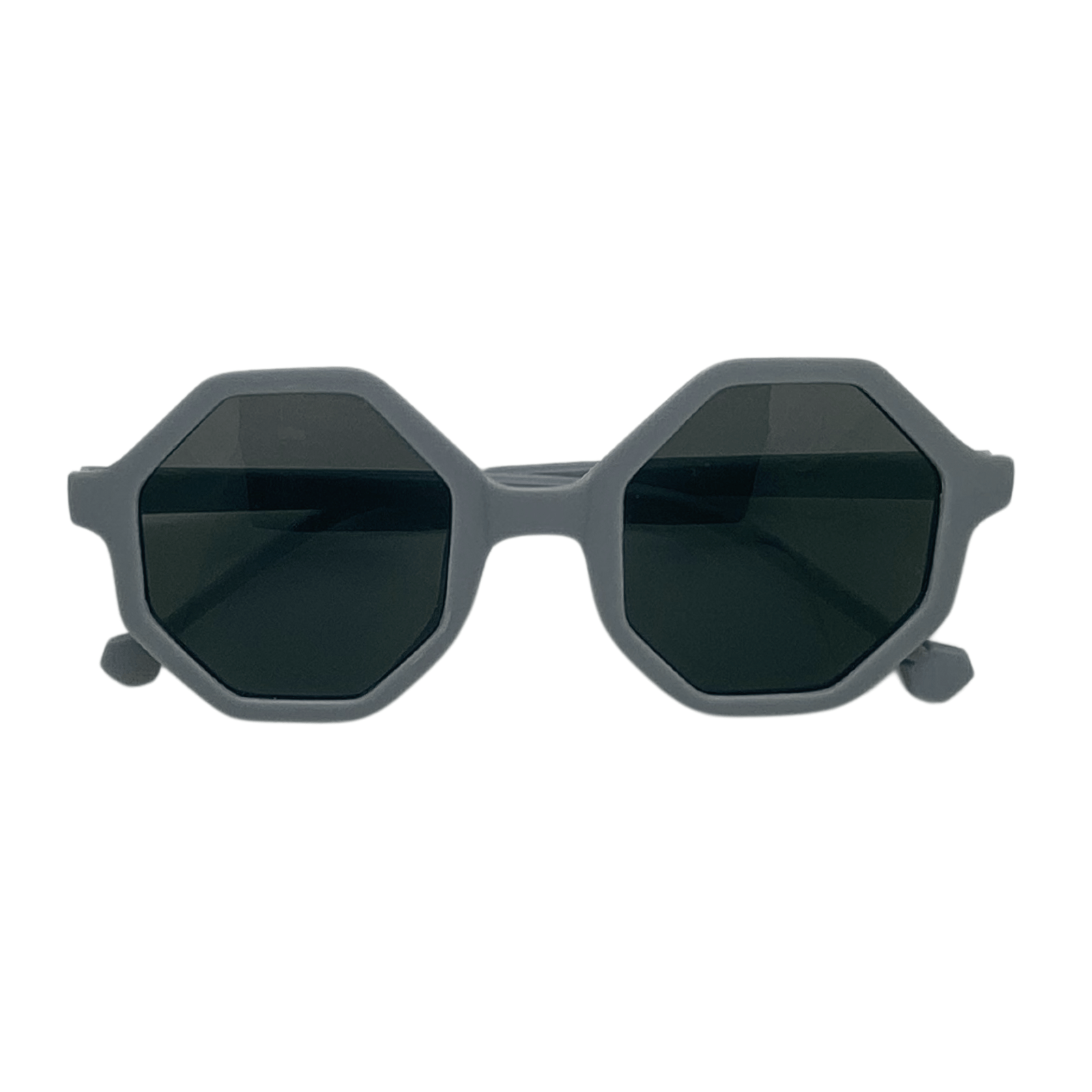 Vaikiški akiniai nuo saulės CLOUD lęšiai Vaikiški UV400 apsaugos akiniai nuo saulės su tamsiai pilkais aštuonkampiais rėmeliais