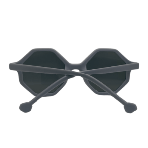 Vaikiški akiniai nuo saulės CLOUD nugarėlė Vaikiški UV400 apsaugos akiniai nuo saulės su tamsiai pilkais aštuonkampiais rėmeliais