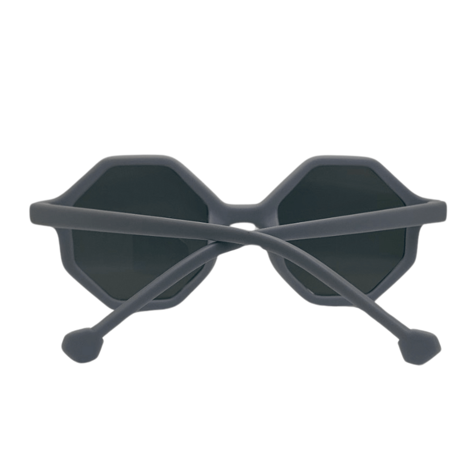 Vaikiški akiniai nuo saulės CLOUD nugarėlė Vaikiški UV400 apsaugos akiniai nuo saulės su tamsiai pilkais aštuonkampiais rėmeliais