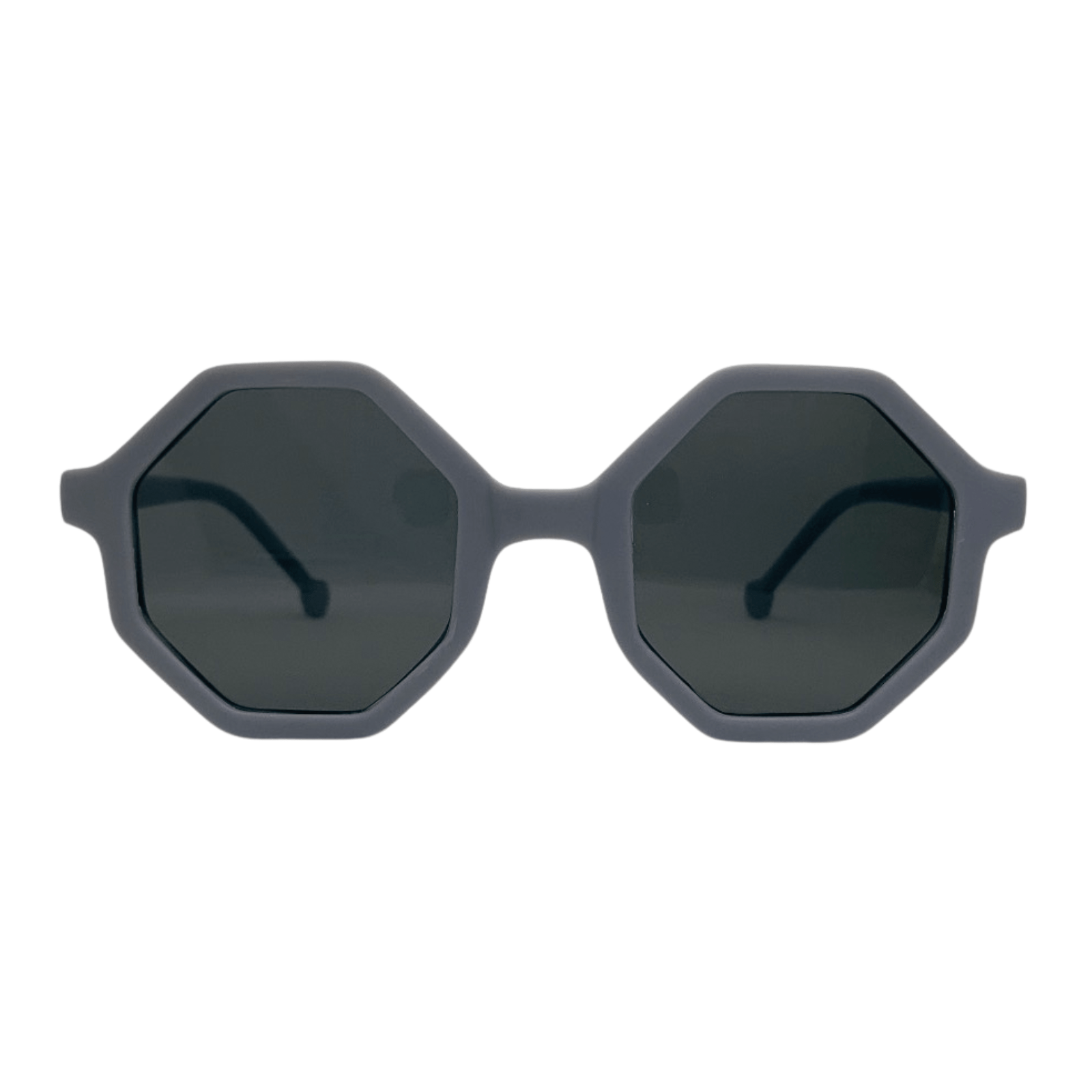 Vaikiški akiniai nuo saulės CLOUD Vaikiški UV400 apsaugos akiniai nuo saulės su tamsiai pilkais aštuonkampiais rėmeliais