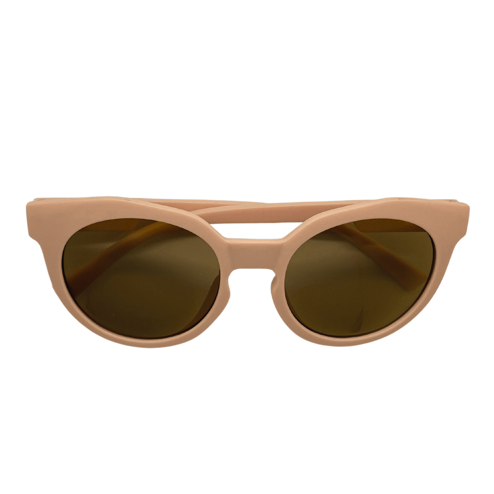 Vaikiški UV400 apsaugos akiniai nuo saulės su ovaliais rožiniais rėmeliais