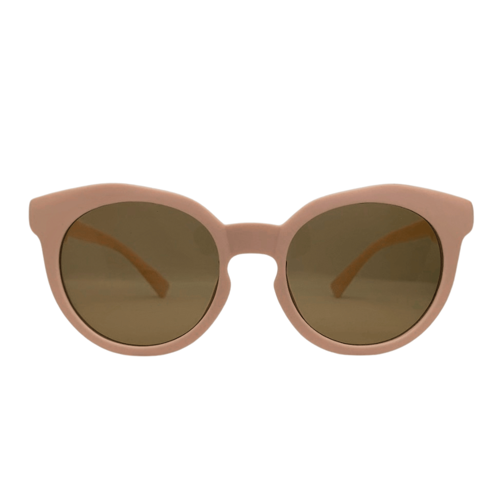 Vaikiški UV400 apsaugos akiniai nuo saulės su ovaliais rožiniais rėmeliais