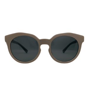 Vaikiški UV400 apsaugos akiniai nuo saulės su ovaliais kakavos spalvos rėmeliais