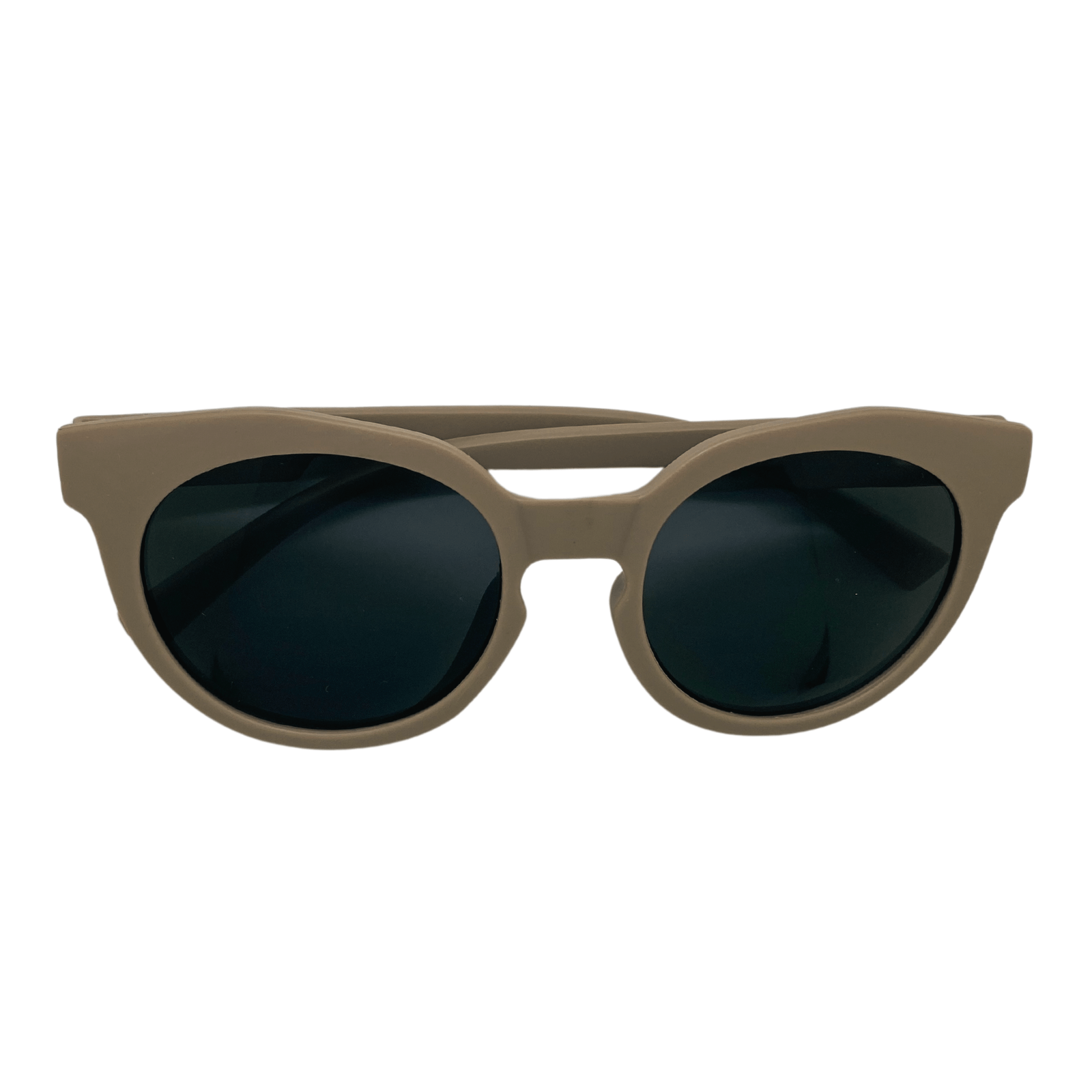 Vaikiški UV400 apsaugos akiniai nuo saulės su ovaliais kakavos spalvos rėmeliais