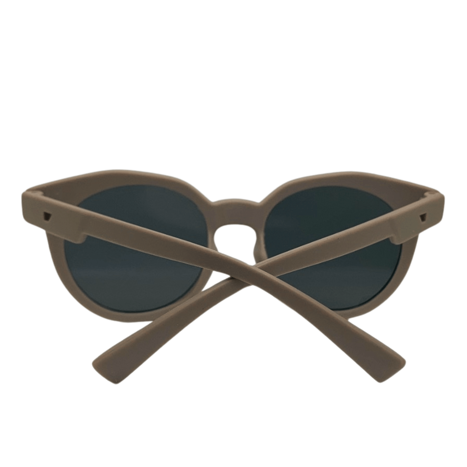 Vaikiški UV400 apsaugos akiniai nuo saulės su ovaliais kakavos spalvos rėmeliais